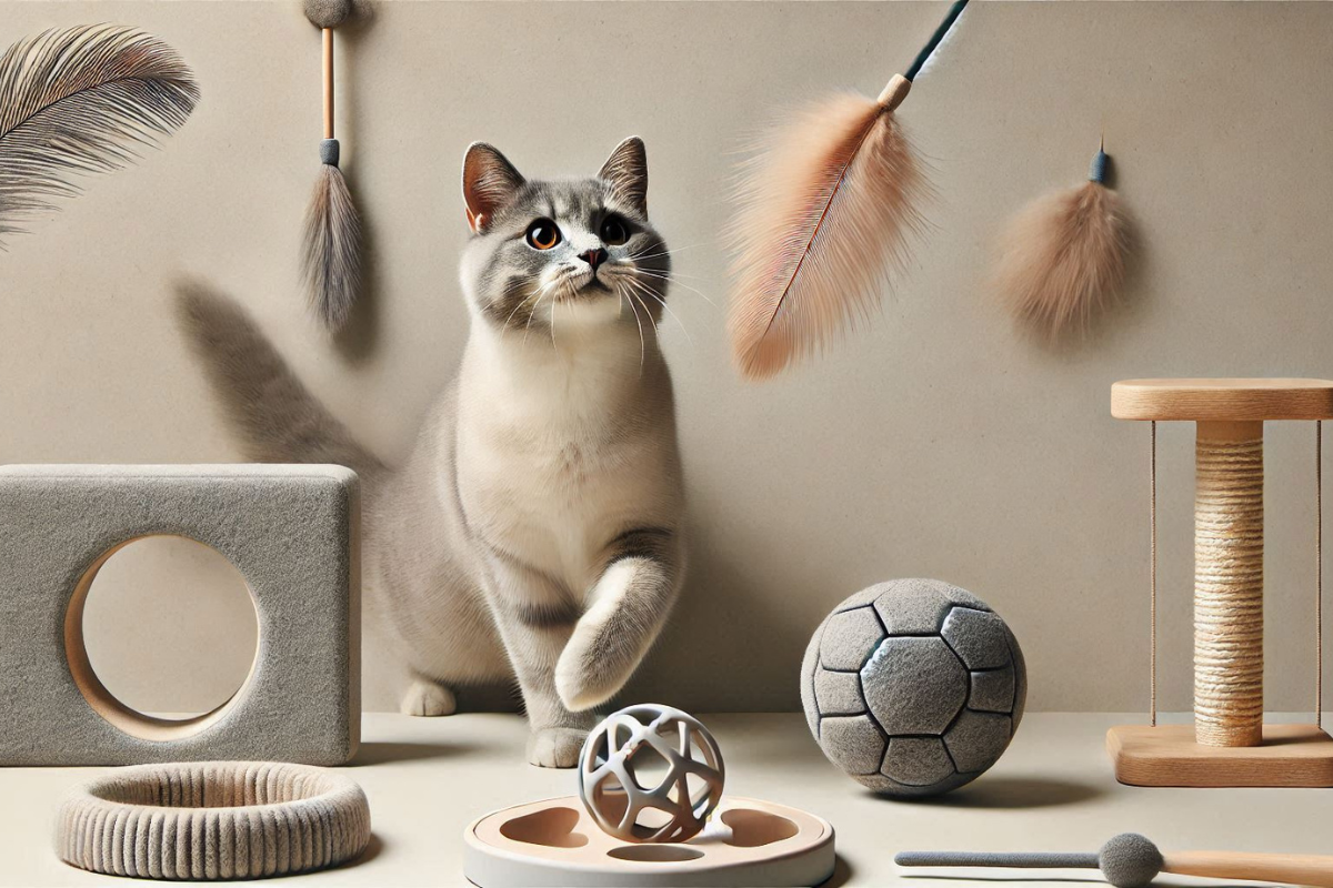 Intelligentes interaktives Katzenball-Spielzeug - Automatischer Rollball mit beweglichem Schwanz, wiederaufladbare intelligente Maus für Katzen