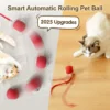 Intelligentes interaktives Katzenball-Spielzeug - Automatischer Rollball mit beweglichem Schwanz, wiederaufladbare intelligente Maus für Katzen