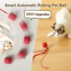 Intelligentes interaktives Katzenball-Spielzeug - Automatischer Rollball mit beweglichem Schwanz, wiederaufladbare intelligente Maus für Katzen